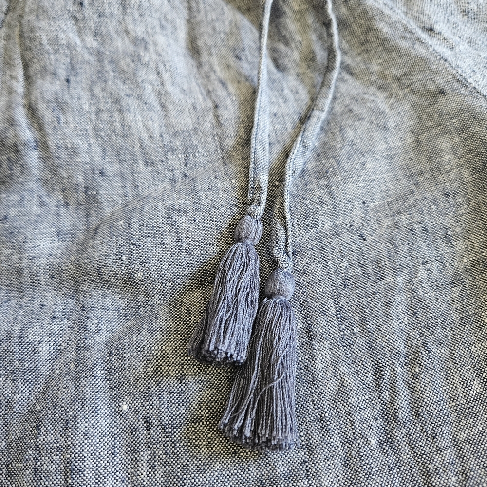 Talbots 100% Linen Pullon Drawstring Stretch Wome… - image 3